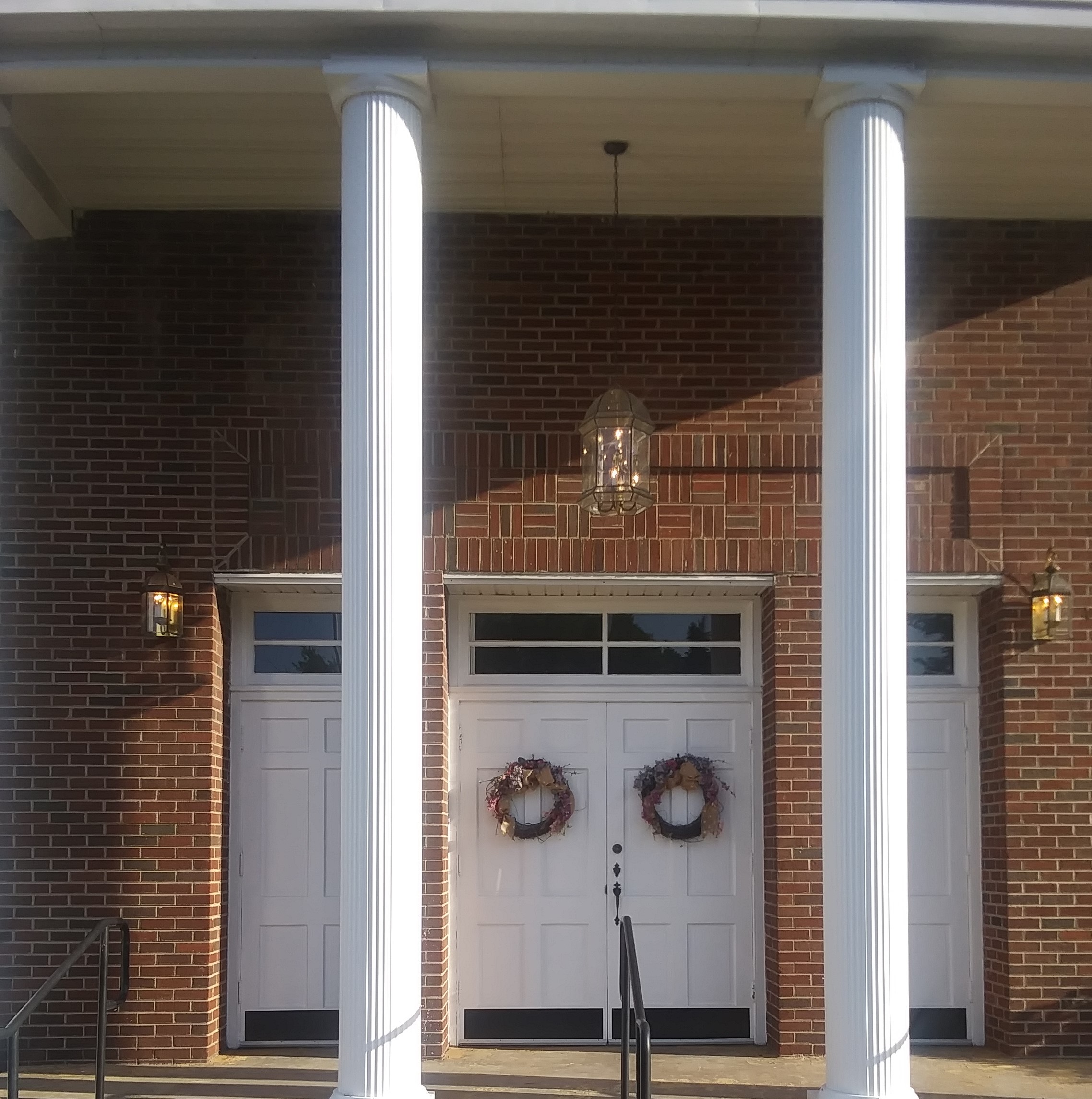 Outside front entrance